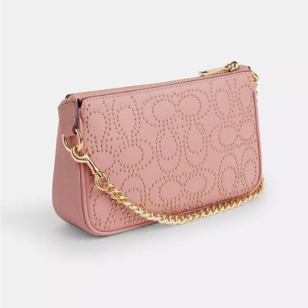 NWT COACH Nolita 19 With Signature Rivets Leather in‎ Pink - Picture 4 of 9